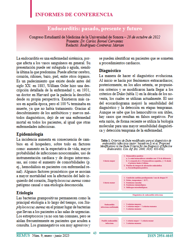 Conference report cover: Endocarditis - past, present and future